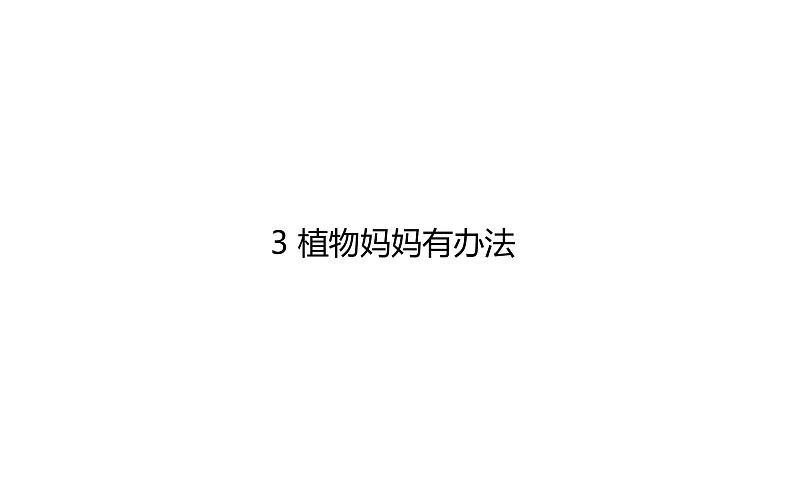 统编版语文二年级上册3 植物妈妈有办法课件PPT01
