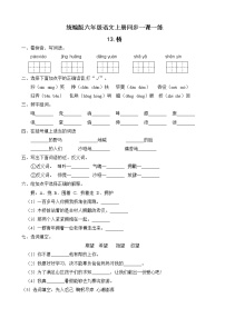 小学语文人教部编版六年级上册13 桥综合训练题