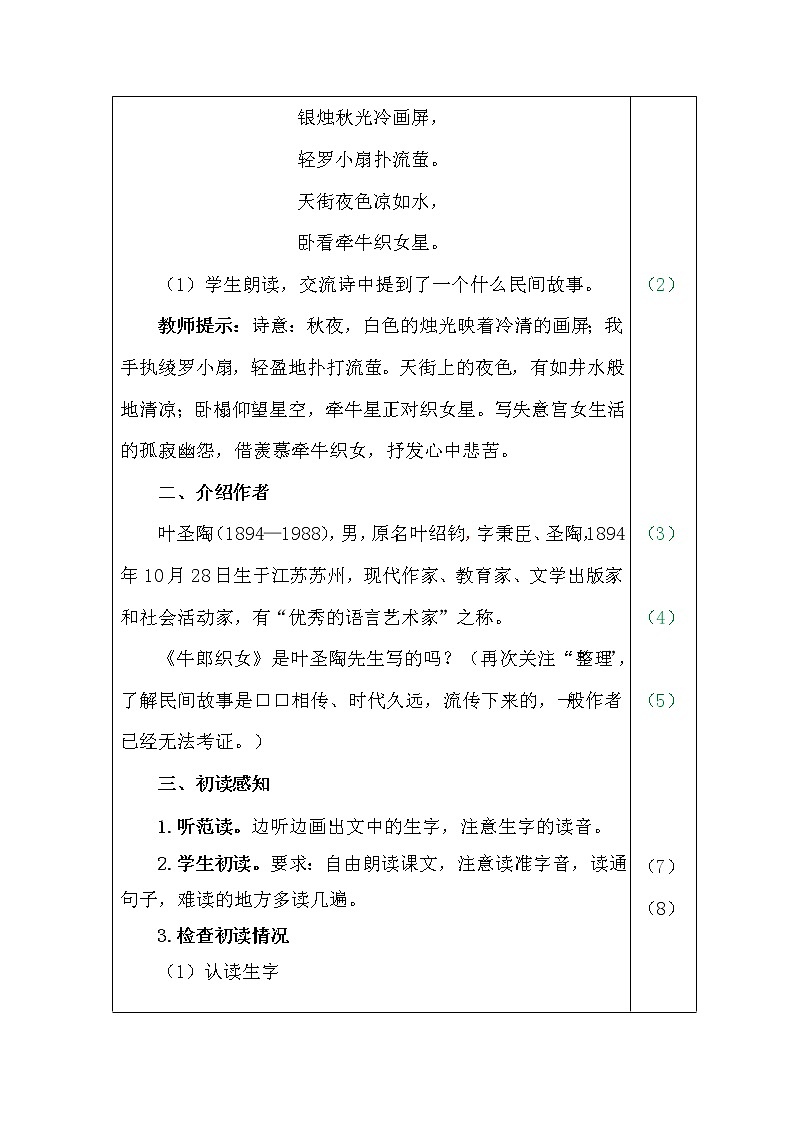 部編版語(yǔ)文五年級(jí)上冊(cè)-10.牛郎織女（一）【教案】第2頁(yè)