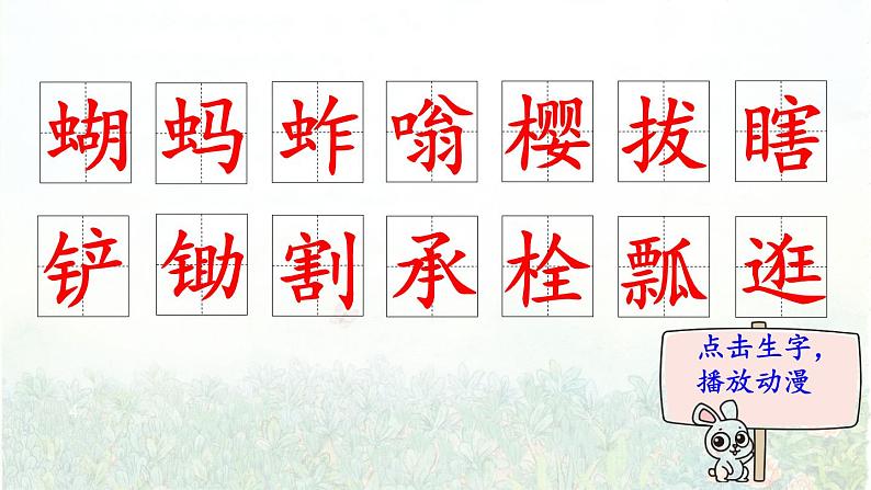 2.祖父的园子 生字课件(笔顺动漫)第2页