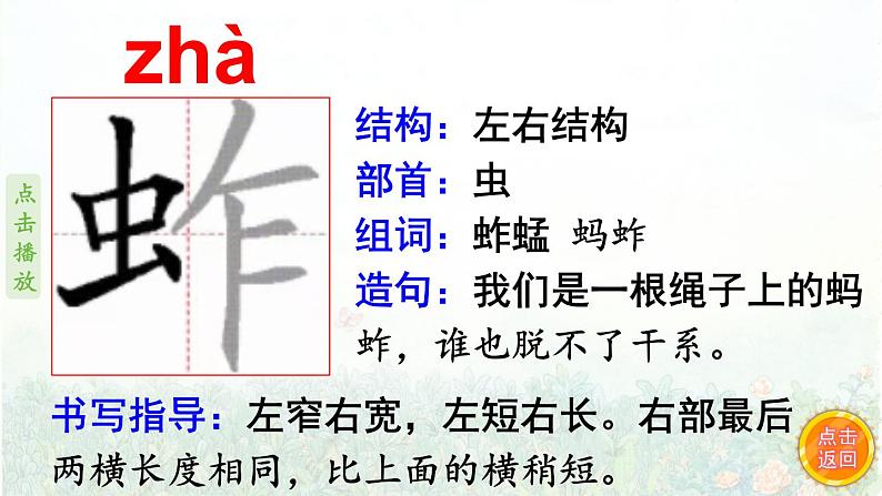 2.祖父的园子 生字课件(笔顺动漫)第5页