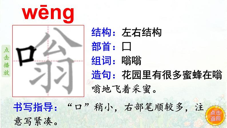 2.祖父的园子 生字课件(笔顺动漫)第6页