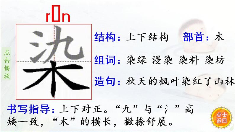 18.童年的水墨画 生字课件(笔顺动漫)03
