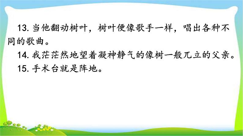 最新部编版三年级语文上册句子专项复习优质课件PPT05