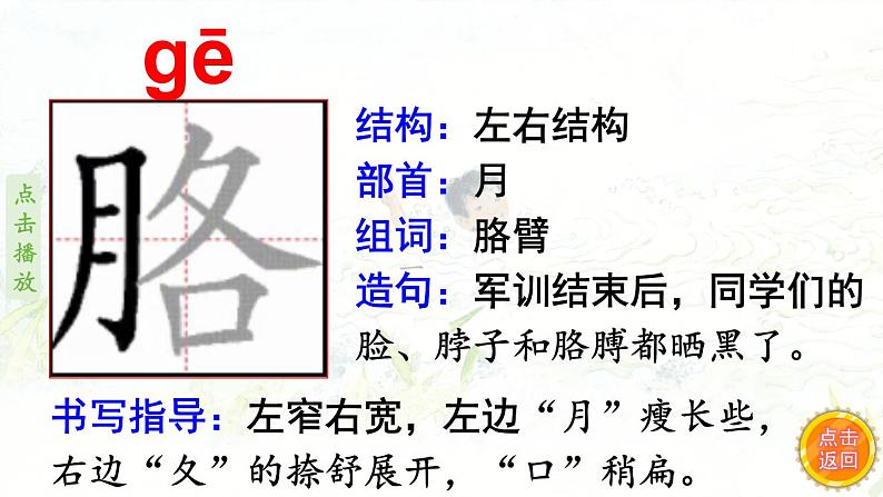 18.小英雄雨来 生字课件(笔顺动漫)第8页
