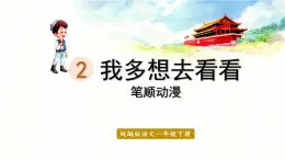 2.我多想去看看  生字课件（笔顺动漫）