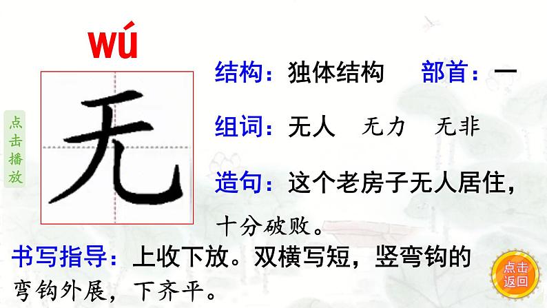 12.古诗二首 生字课件(笔顺动漫)第4页