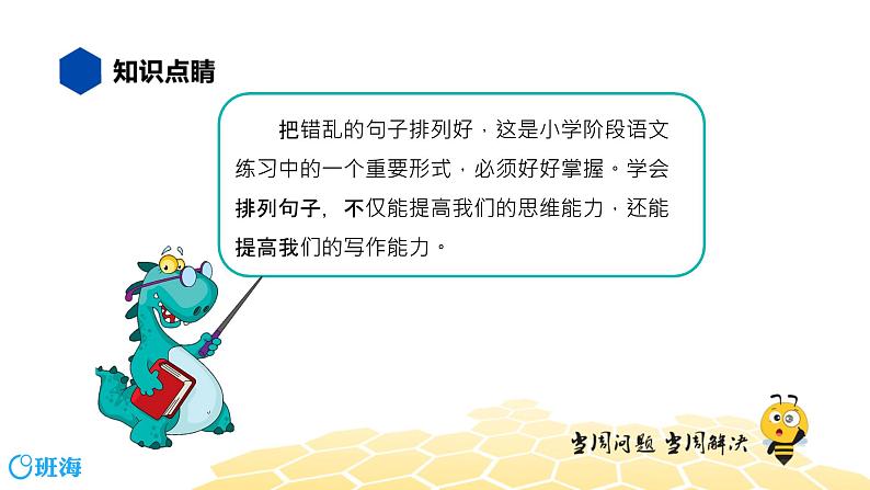 语文四年级 【知识精讲】3.句子(9)排列句子顺序课件PPT第2页