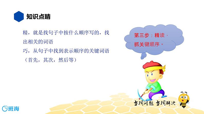 语文四年级 【知识精讲】3.句子(9)排列句子顺序课件PPT第6页