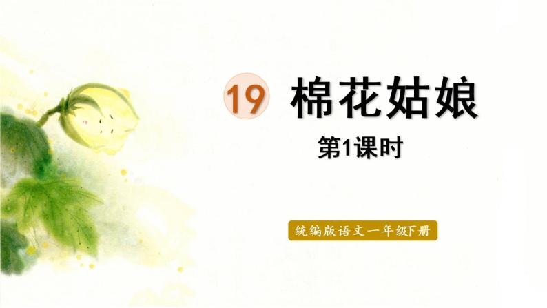 统编版一年级语文下册 第8单元 19.棉花姑娘 课件01