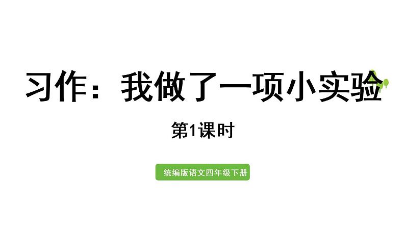 习作:我做了一项小实验第1课时第1页