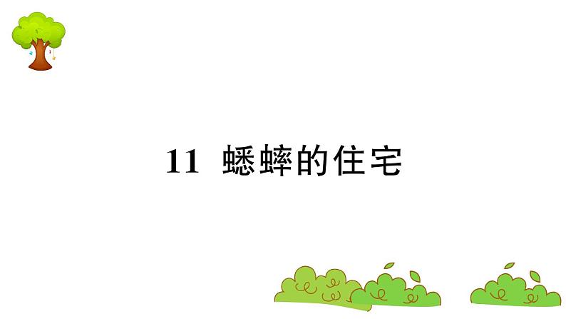 部编版 语文四年级上册 复习课件 :11 蟋蟀的住宅01