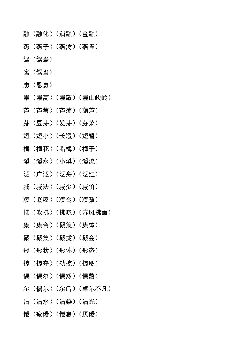 部编人教版三年级语文下册-期末全册知识汇总-总复习-【分单元重点整理】学案03