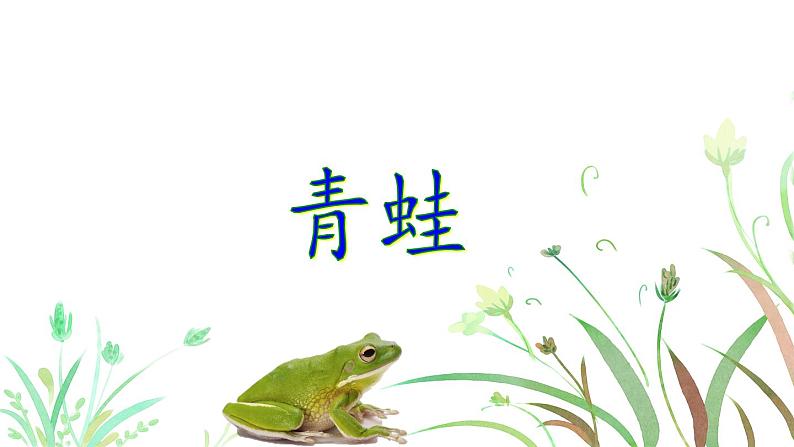部编版(五四制)语文一下 识字3.《小青蛙》课件04