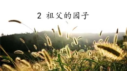 部编版（五四制）五下 2.祖父的园子 课件