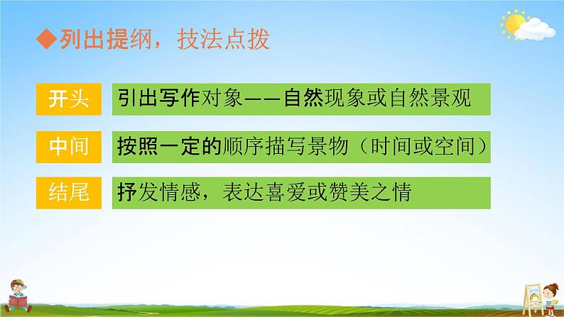 人教部编版五年级语文上册《习作:______即景》配套教学课件PPT优秀公开课04