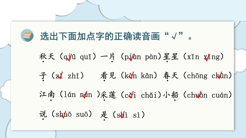 部编版语文一年级上册 第四单元 单元复习课件03