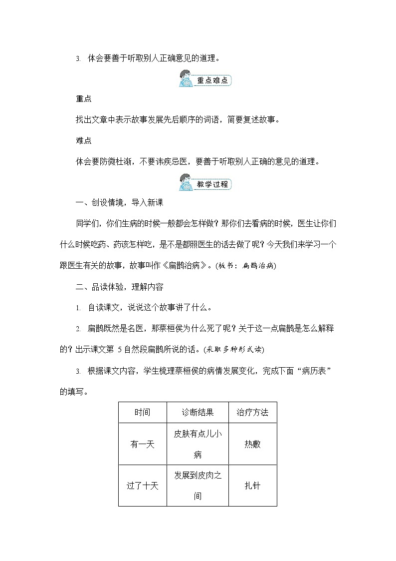 人教部编版四年级语文上册《27 故事二则》配套教案教学设计公开课第3页