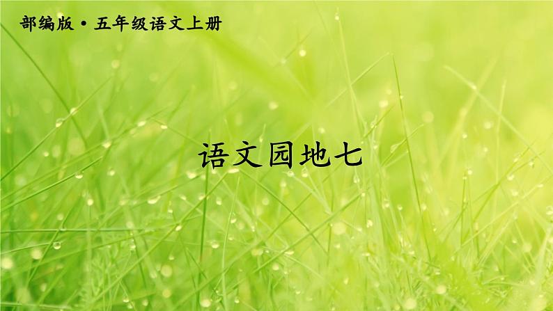 语文园地七(五年语文上册)课件PPT01