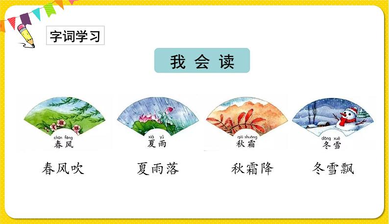 人教部编版一年级下册语文——识字(一)识字1 春夏秋冬课件PPT第4页