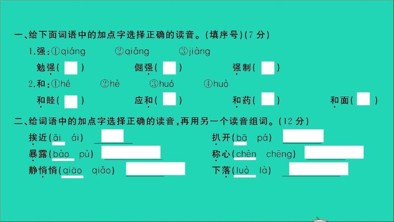 2021年语文专题二汉字专项复习检测习题课件02