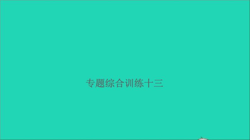 2021年语文满分特训第一部分专题复习第四章积累与运用专题综合训练十三课件01