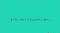 2021年语文满分特训卷毕业升学考试全真模拟卷(十二)课件