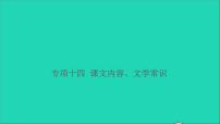 2021小升初语文归类冲刺专题四积累运用专项十四课文内容文学常识课件