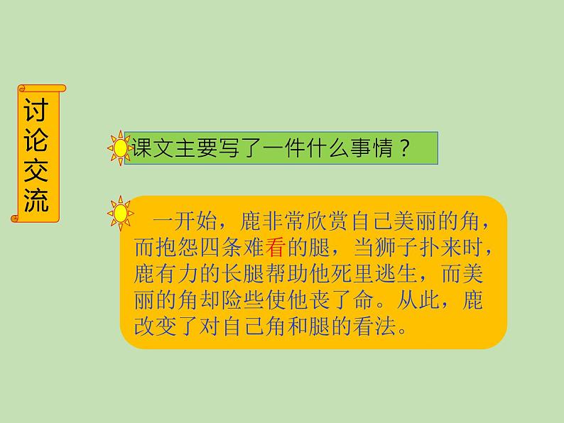 人教部编版(五四制)语文三年级下册7 鹿角和鹿腿课件PPT第5页