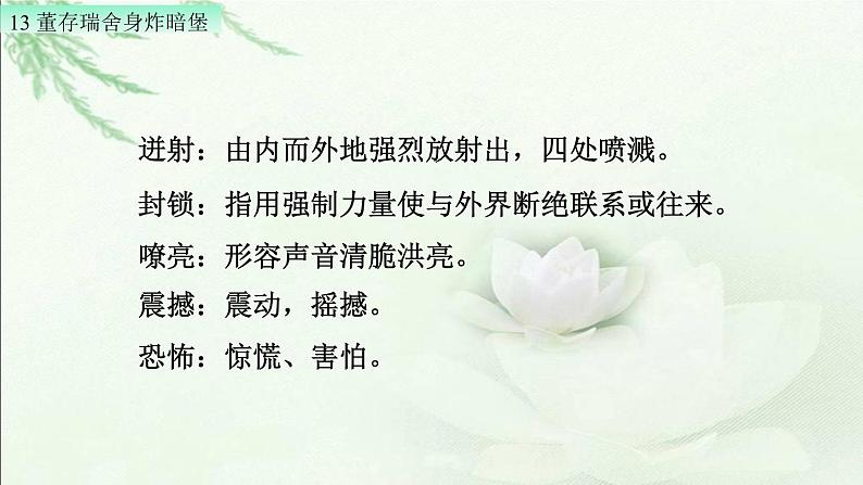 13 董存瑞舍身炸暗堡(配套课件)第6页