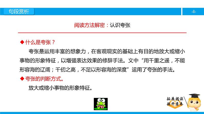 四年级【专项训练】课外阅读:井底之蛙(下)课件PPT08