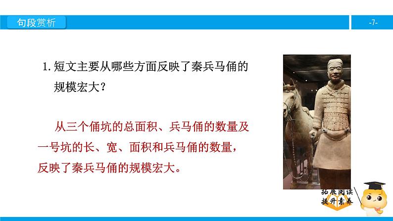 四年级【专项训练】课外阅读:秦兵马俑(下)课件PPT第7页
