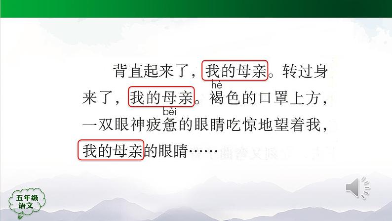 五年级【语文(统编版)】慈母情深(第二课时)-课件第8页