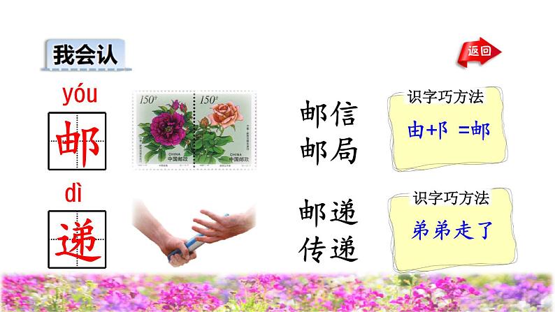 人教版二年级下册语文 第1单元 3 开满鲜花的小路初读感知课件07