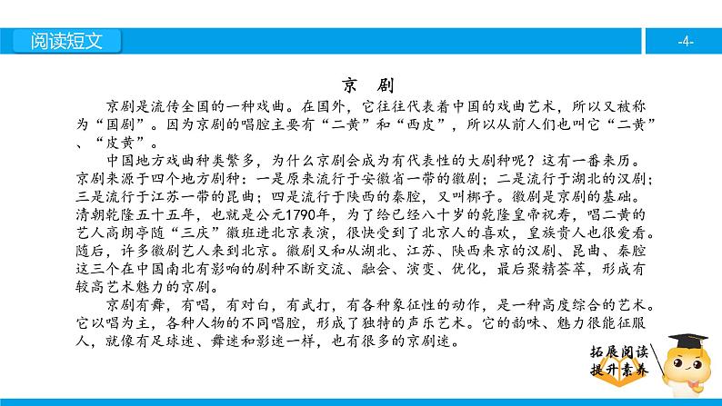 六年级课外阅读:京剧(上)课件PPT第4页
