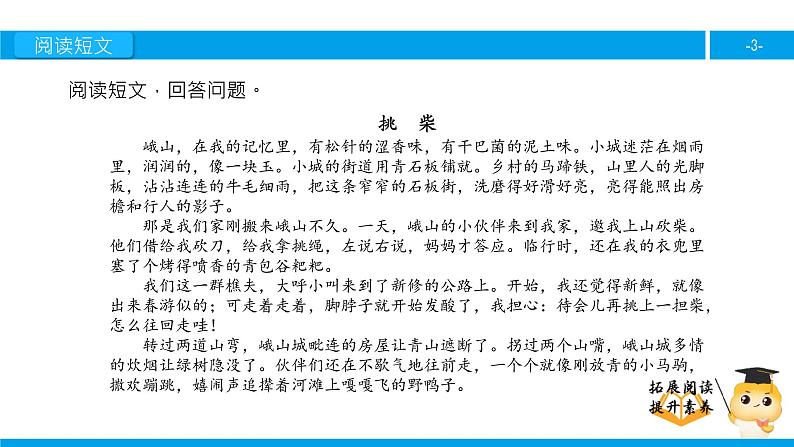 六年级课外阅读:挑柴(下)课件PPT03