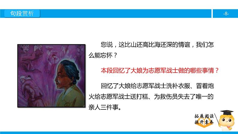 六年级课外阅读:再见了,亲人(下)课件PPT第8页