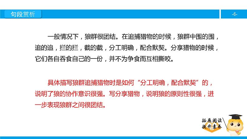 五年级【专项训练】课外阅读:狼群 (下)课件PPT第6页