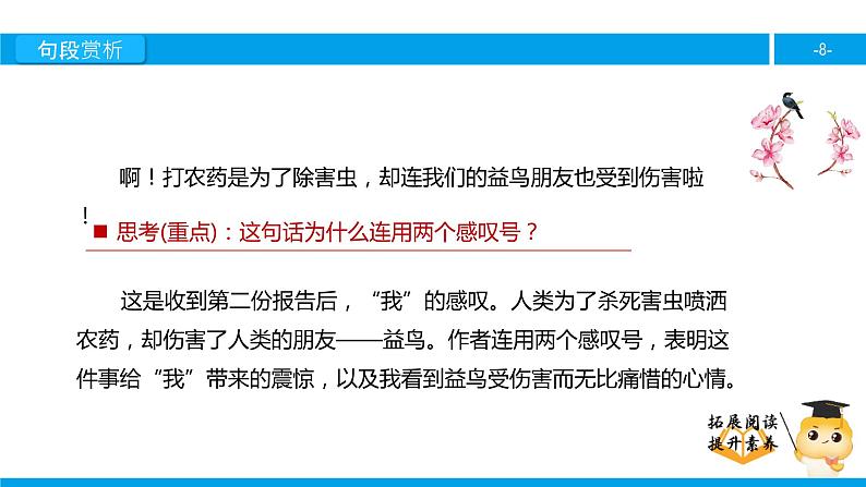五年级【专项训练】课外阅读:鸟儿的侦查报告(下)课件PPT第8页
