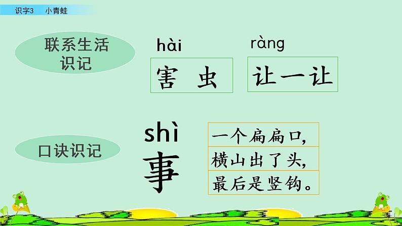2021年小学语文人教部编版(五四制)一年级下册 识字(一) 识字3 小青蛙 课件08