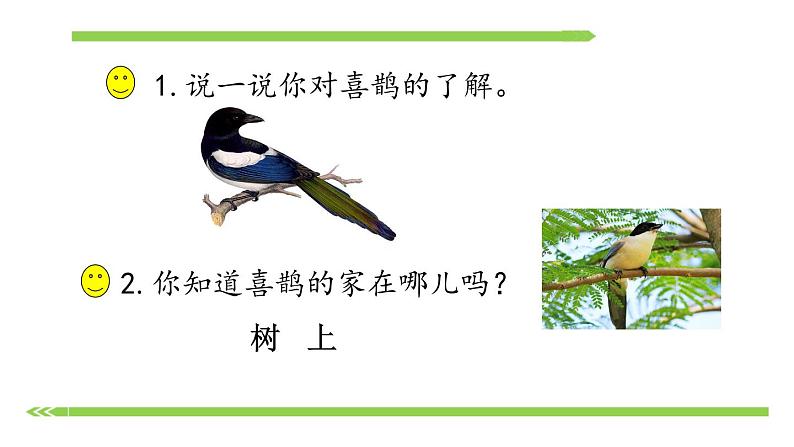 部编版语文一年级下册-03课文(二)-02树和喜鹊-课件05第2页