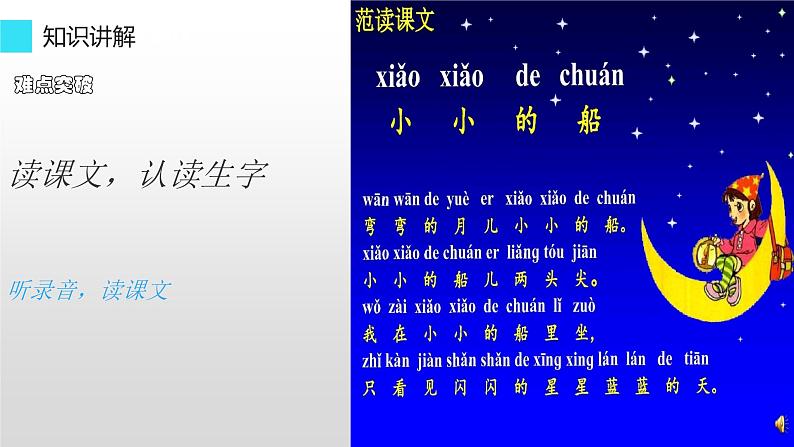统编版语文一年级上册 2 小小的船 (课件)(12张)第5页
