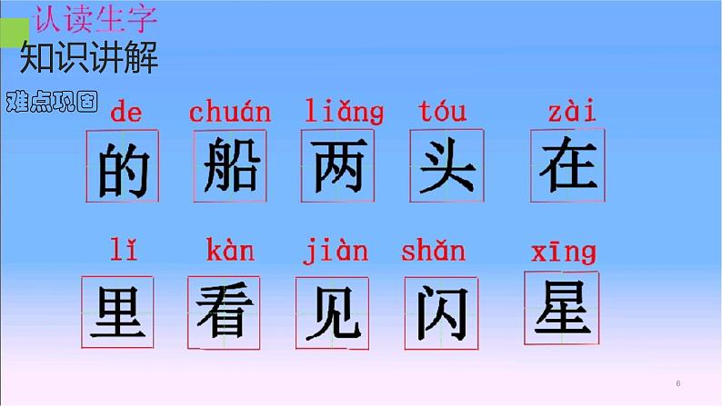 统编版语文一年级上册 2 小小的船 (课件)(12张)第6页
