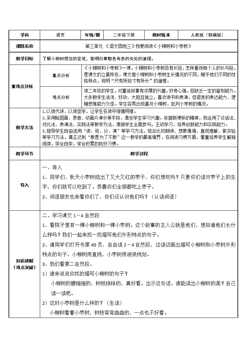 人教部编版二年级语文下册 语文园地三 课件、教案01