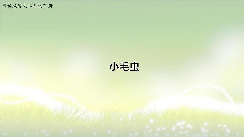人教部编版二年级语文下册 22.《小毛虫》课件、教案01