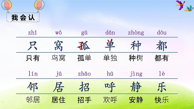 部编一下语文(精品·课堂教学课件)6 树和喜鹊第5页