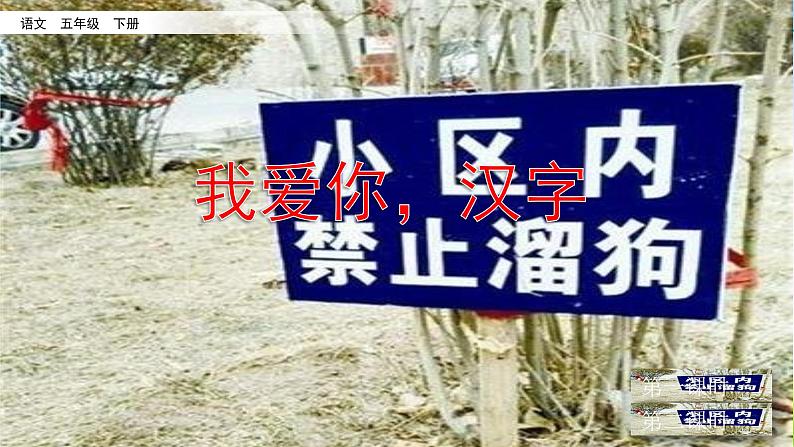 部编版五年级下册语文我爱你,汉字课件PPT02