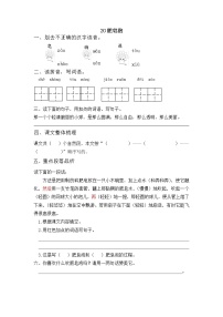 人教部编版三年级下册第六单元20 肥皂泡精品课后测评