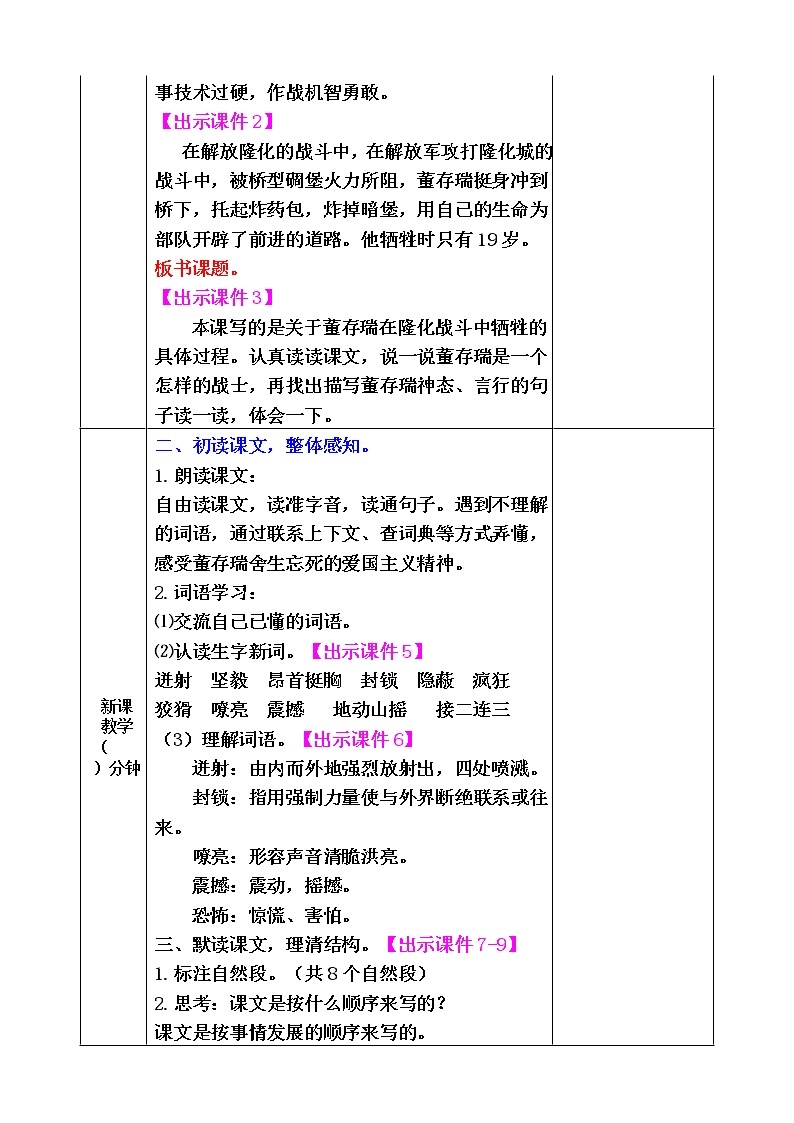 六年级下册 13 董存瑞舍身炸暗堡 课件PPT+教案+练习+视频素材02