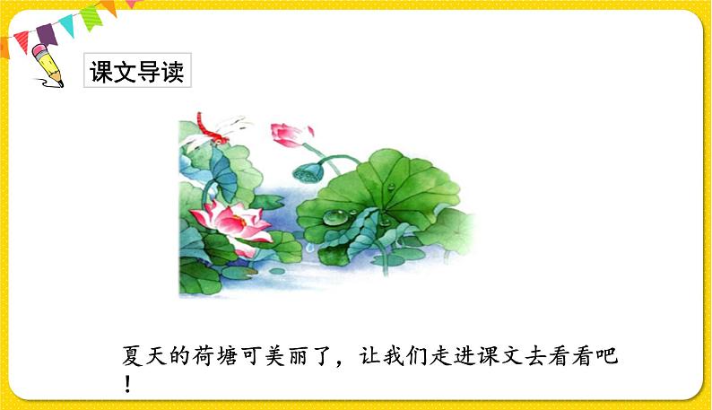 人教部编版(五四制)一年级下册第六单元——13.荷叶圆圆课件PPT第3页